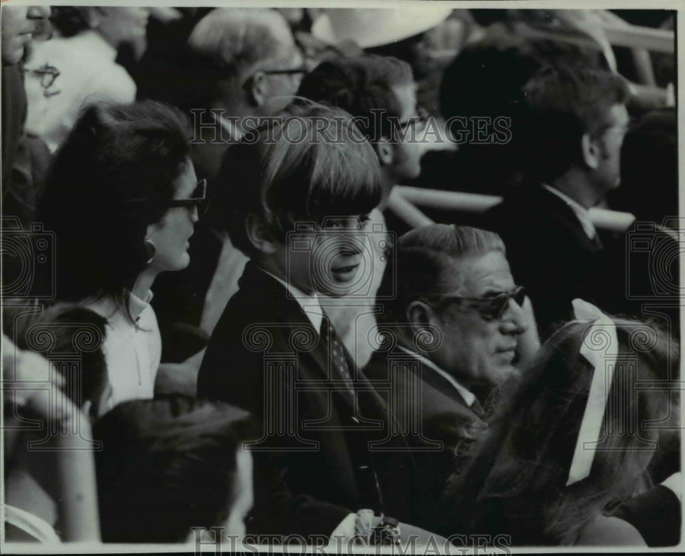 1969 Press Photo John F.Kennedy Jr. watched the Third World series games. - Historic Images