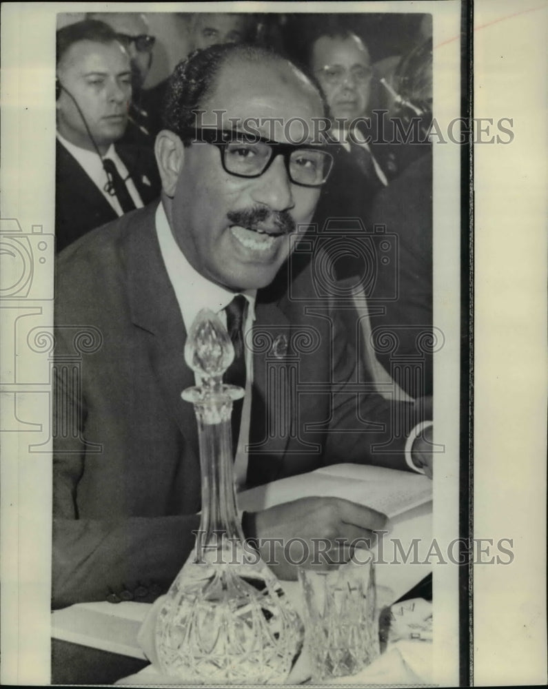 1970 Press Photo Anwar Sabat Oresident of the United Arab Republic. - Historic Images