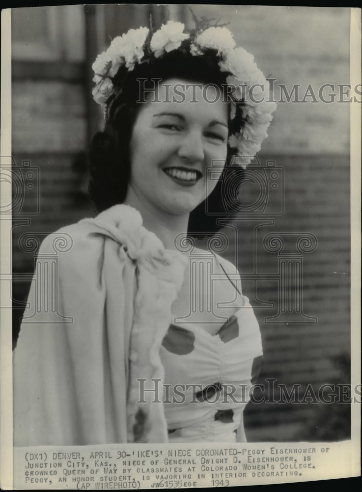 1943 Press Photo Peggy Eisenhower of Junction City, Kas. - Historic Images