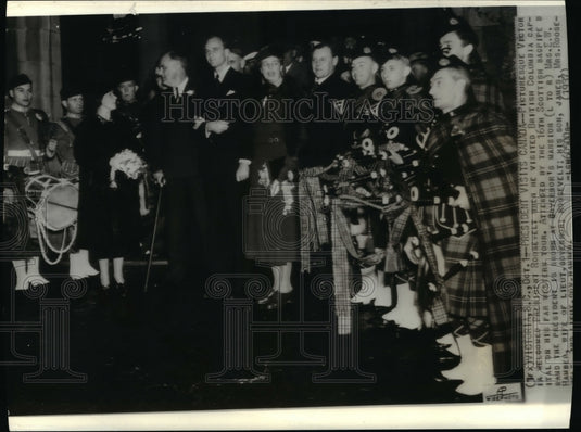 1937 Press Photo President Roosevelt at the Governor's mansion in Victoria, BC. - Historic Images