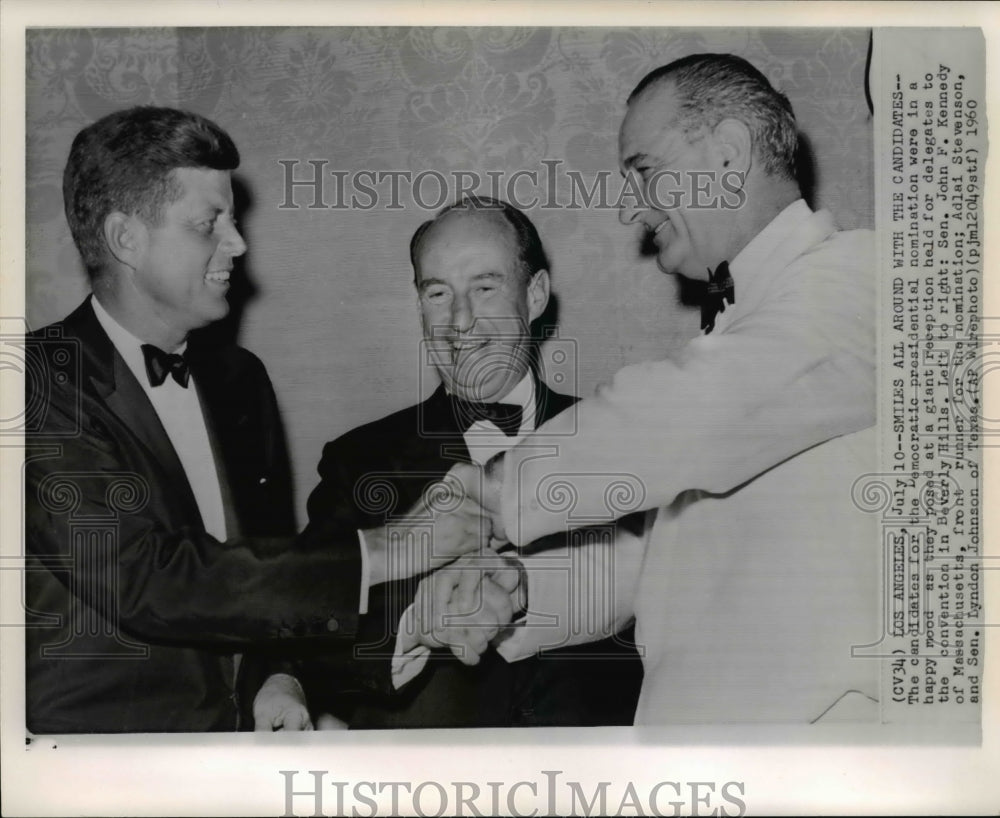 1960 Press Photo Smiling candidates for presidential inconvention of BeverlyHill - Historic Images