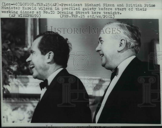 1969 Press Photo Pres Richard Nixon & British Prime Minster Harold Wilson - Historic Images