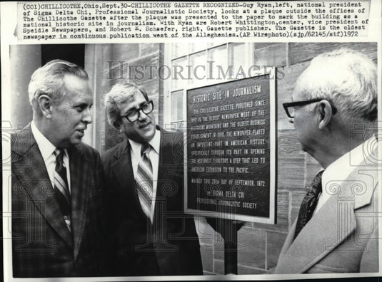 1972 Guy Ryan, national president of Sigma Delta, Chi, - Historic Images
