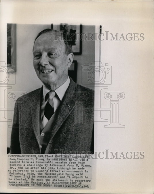 1964 Sen. Young is a confident candidate & he said it at the Capitol - Historic Images