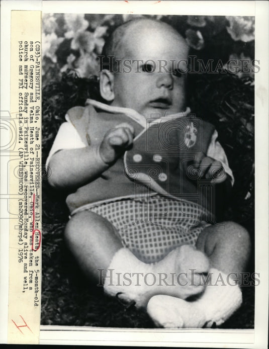 1976 Press Photo Heath who was taken in Painesville was recovered alive & well - Historic Images