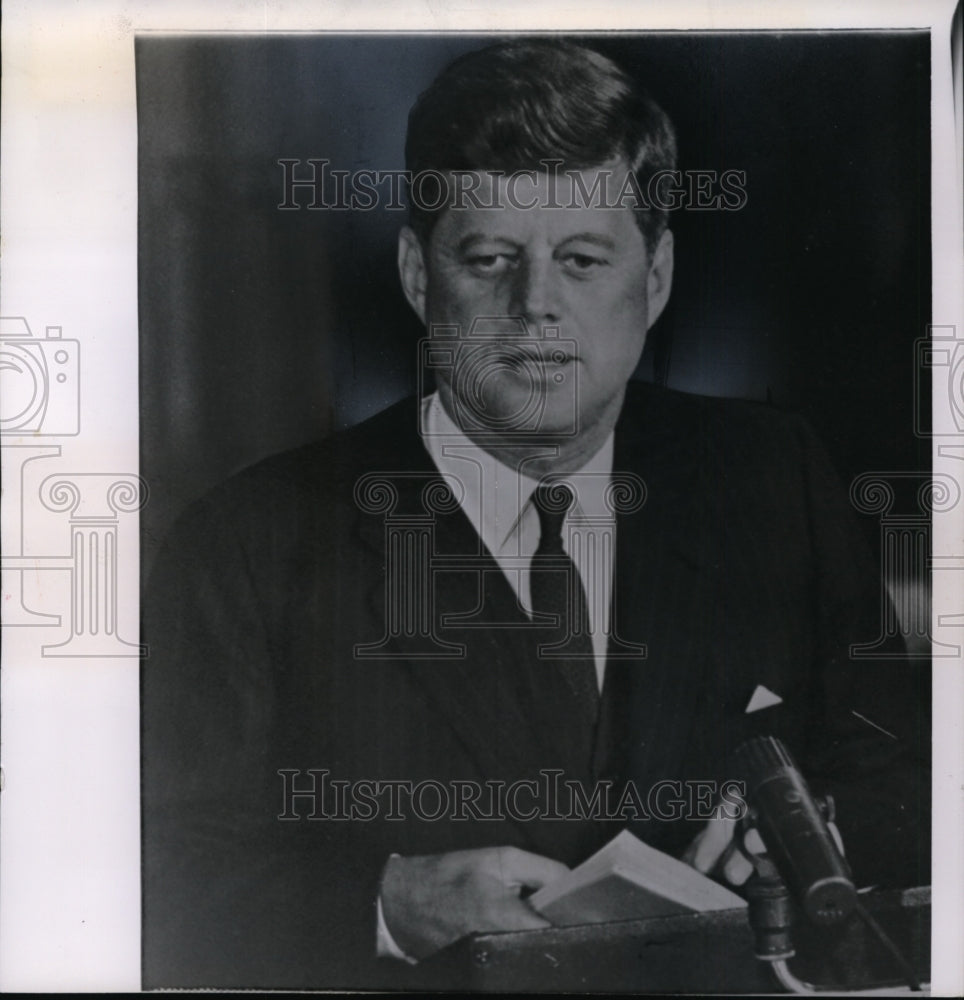 1961 Press Photo Pres. Kennedy addressed a session of the Canadian Parliament - Historic Images