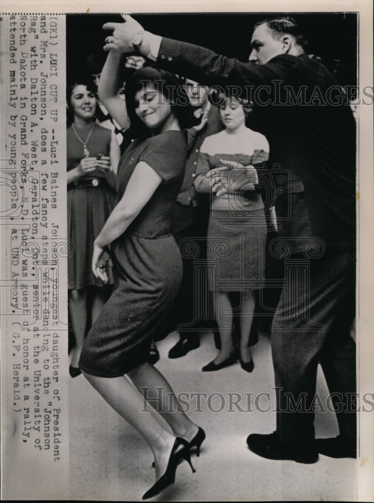 1964 Press Photo Luci Baines Johnson youngest daughter of President and Mrs. - Historic Images