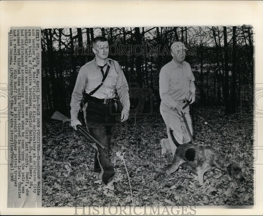 1960 Press Photo Bloodhound Nellie and handler H.H. Rueff of Algoa reformatory - Historic Images