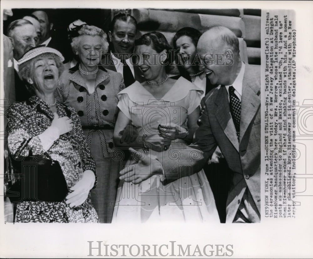 Press Photo Mrs.Dwight Morrow Atending the Visit of a New Jersey Delegation - Historic Images