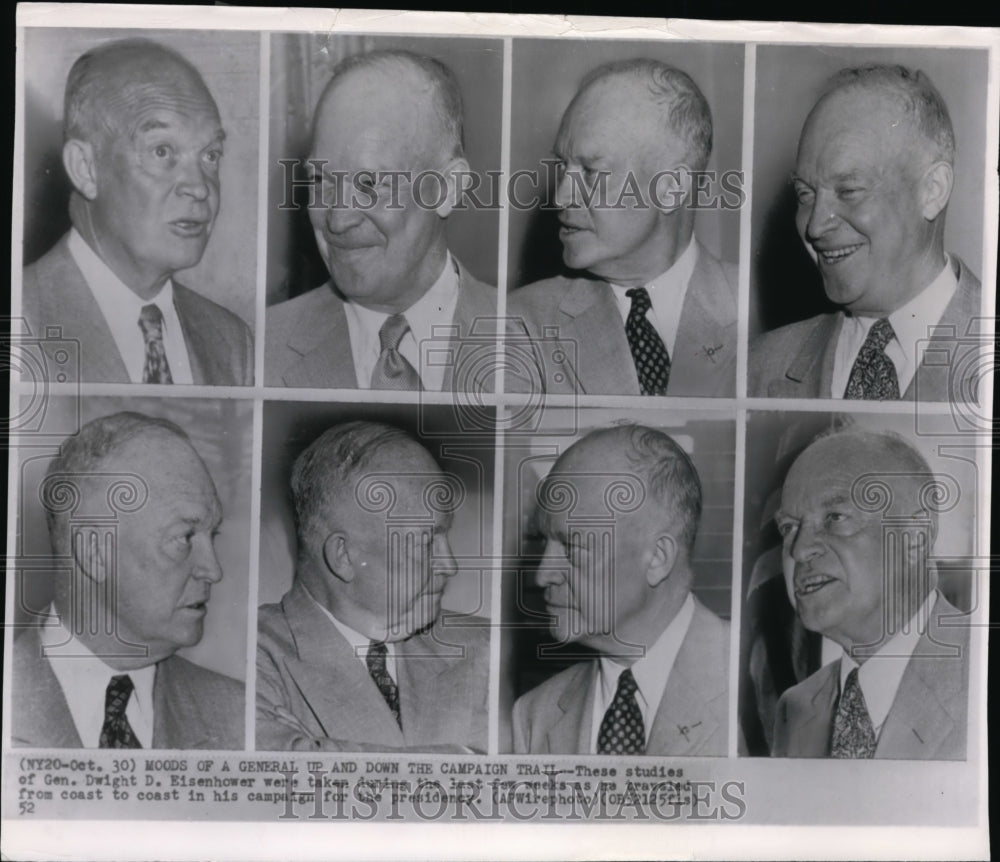 1952 Press Photo Gen.Dwight D.Eisenhower During His Campaign for the Presidency - Historic Images