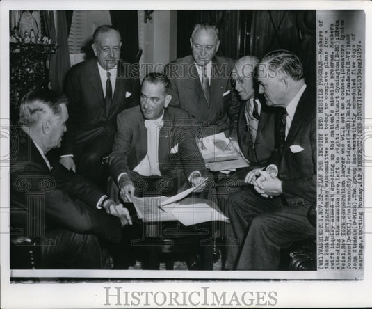 1957 Press Photo The Senate Preparedness Subcommittee Met to Complete Plans - Historic Images