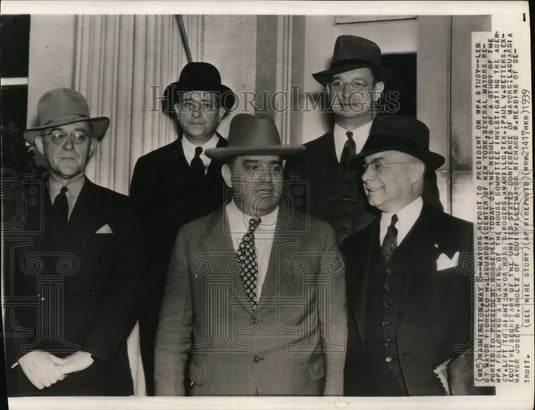 1939 Press Photo  F.H.Lagurdia with Several Mayors Reported to Pres.Roosevelt - Historic Images
