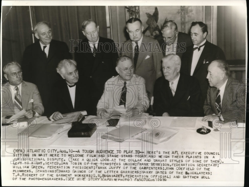 1939 Press Photo AFL exec. council to weigh plaints in jurisdictional dispute - Historic Images