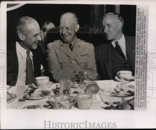 1947 Press Photo Ike enjoying with Doolittle & Curtis at 1st Annual convention - Historic Images
