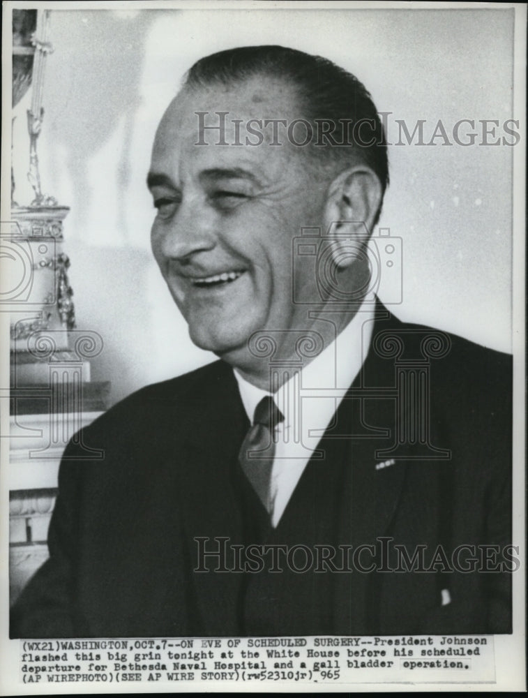 1965 Press Photo President Lyndon Johnson - cvw14600- Historic Images