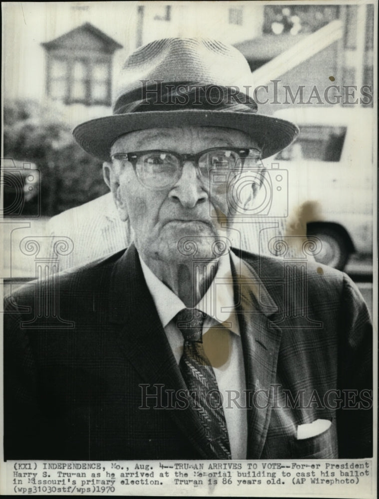 1970 Press Photo Former President Harry Truman - cvw14605 - Historic Images