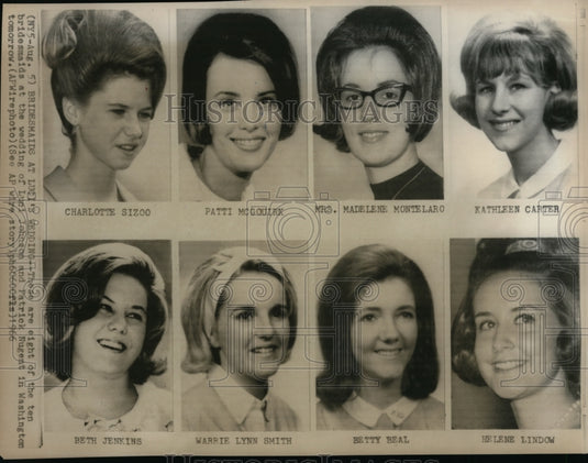 1966 Press Photo Charlotte Sizoo, bridesmaid to Pat & Luci Nugent in Washington - Historic Images