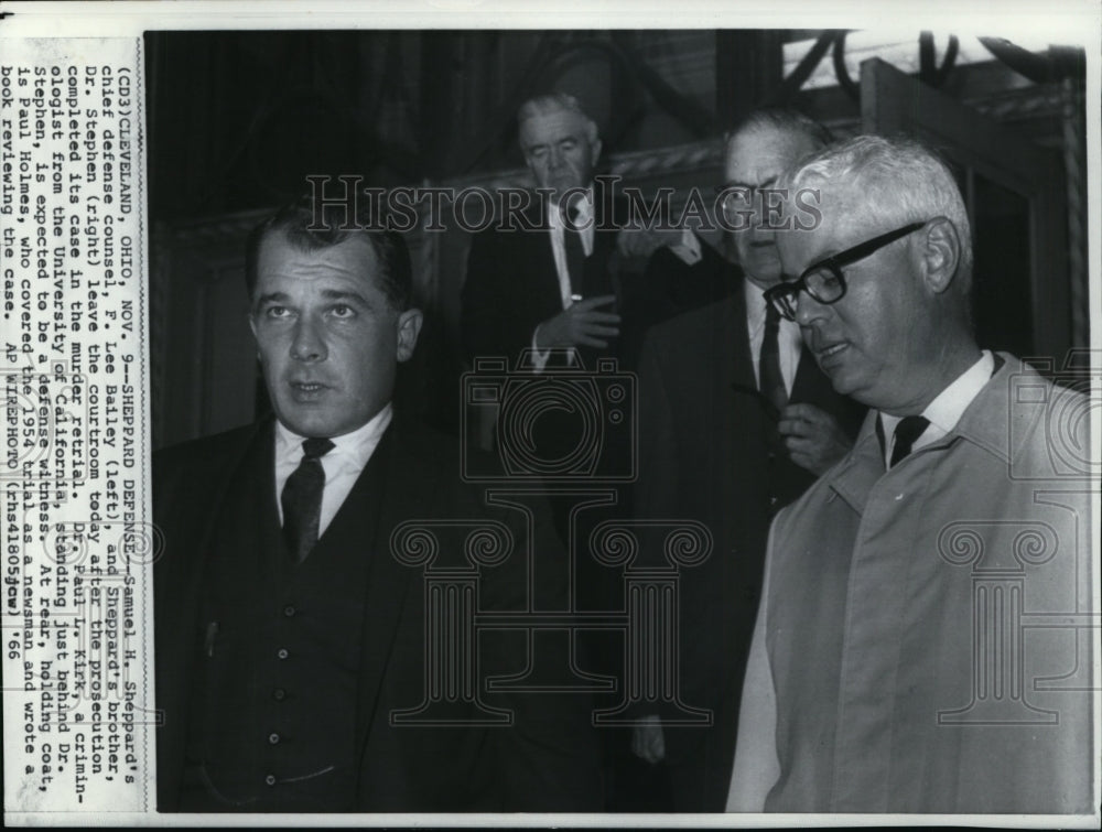 1966 Press Photo Chief defense counsel, F. Lee Bailey and Dr. Stephen Sheppard - Historic Images