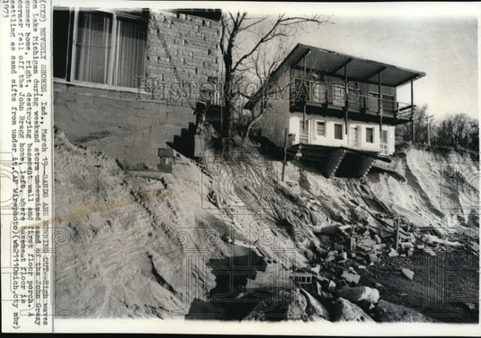 1973 Press Photo Sands are running out-John Grazy home in Indiana - cvw15982 - Historic Images