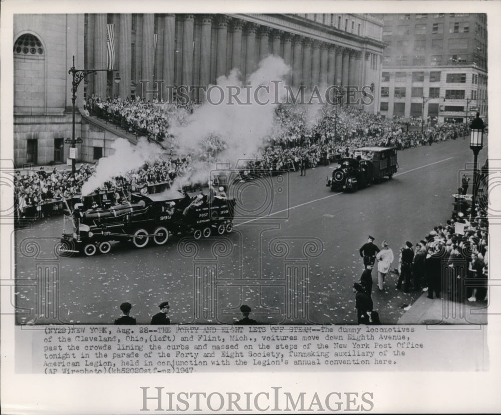 1947 Press Photo Parade of the Forty and Eight Society of American Legion-Historic Images