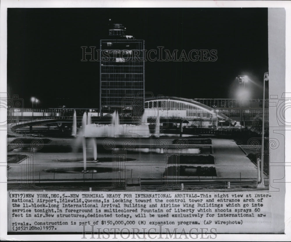 1957 Press Photo New terminal added to International airport in Idlewild, Queens - Historic Images