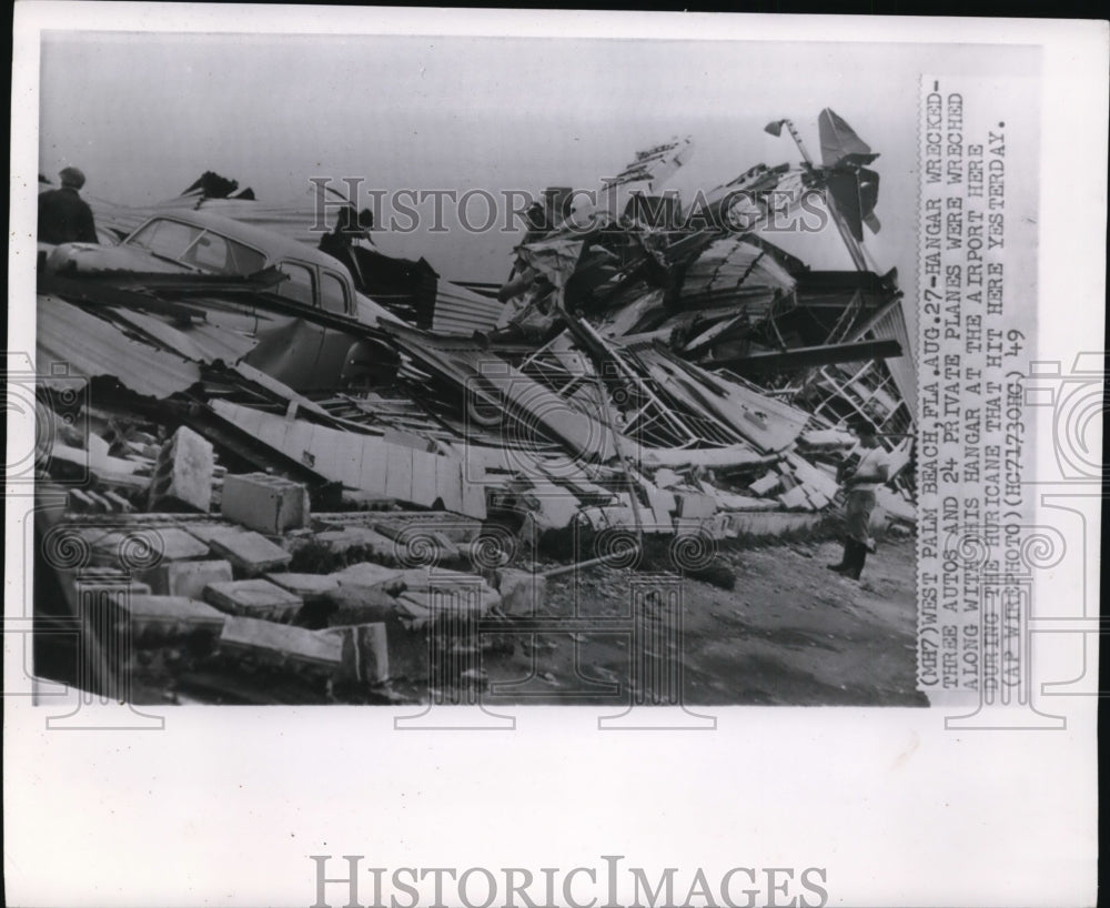 1949 Press Photo Hurricane damages-Palm Beach Florida - cvw16390- Historic Images