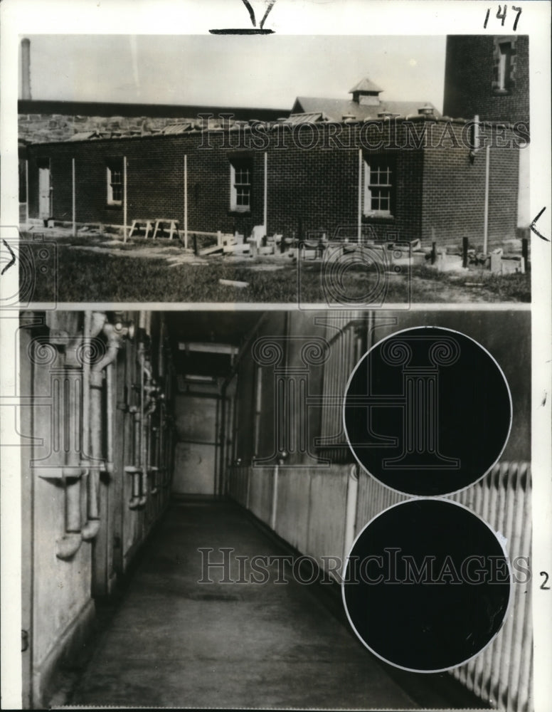 1938 Press Photo Interior & Exterior View of Philadelphia County Prison 4 Died-Historic Images
