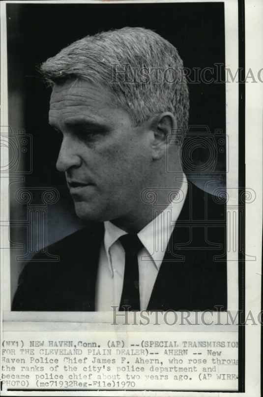 1972 Press Photo New Raven Police Chief James Ahern - cvw16956-Historic Images