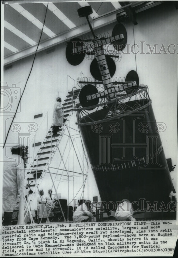1969 Press Photo View of experimental communications satellite Tacomsat - Historic Images