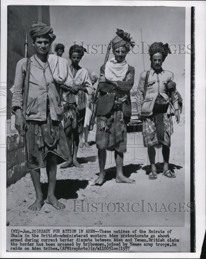 1957 Dhala Natives Joined Yemen Army  in Raids on Aden Tribes - Historic Images