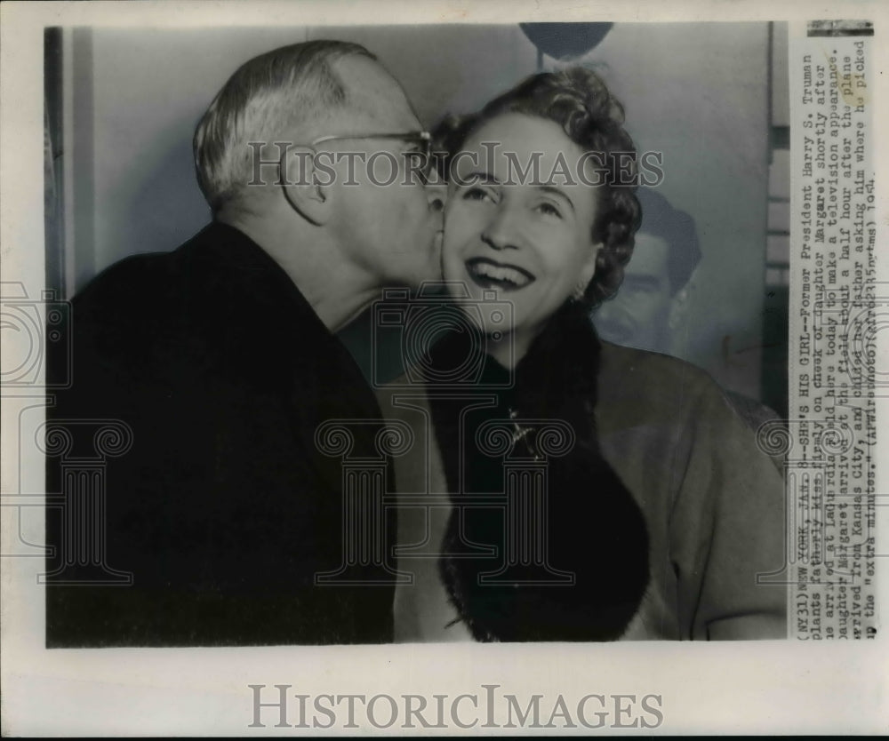 1954 Press Photo Former President Harry Truman and his daughter Margaret-Historic Images