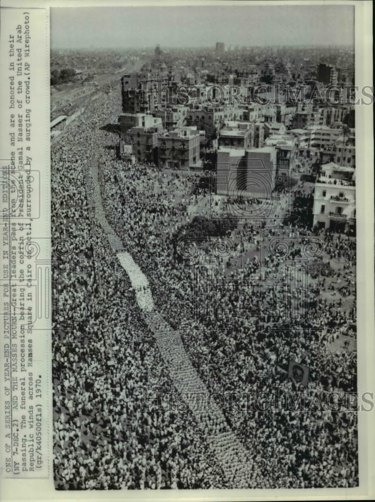 1970 Press Photo Funeral Procession Camal Nasser, President Of United Arab Repub- Historic Images