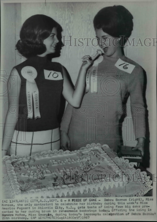 1967 Debra Barnes Miss America Contestant celebrate her birthday - Historic Images