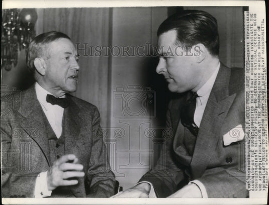 1940 Press Photo A Conversation Between Senators Charles McNary and Henry Cabot - Historic Images