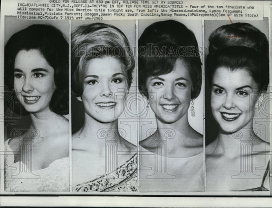 1965 Press Photo Four of the ten finalists who will compete for Miss America - Historic Images