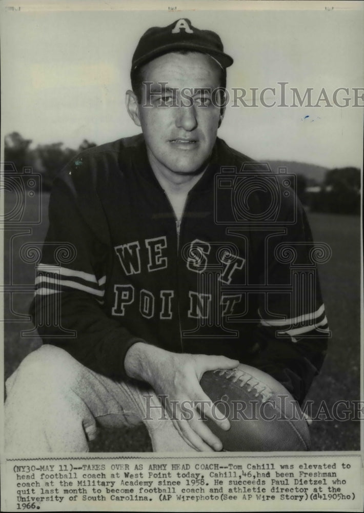 1966 Press Photo Tom Cahill Named West Point Head Football Coach - cvw20172 - Historic Images