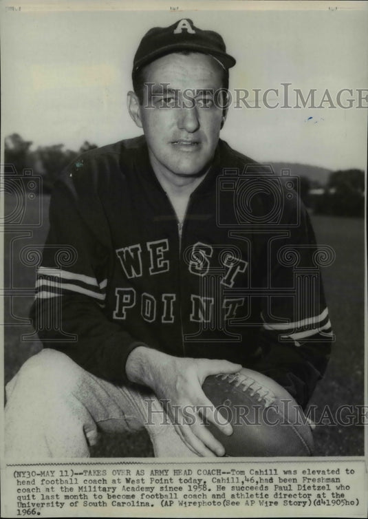 1966 Press Photo Tom Cahill Named West Point Head Football Coach - cvw20172 - Historic Images