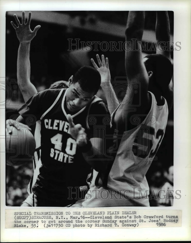 1953 Press Photo Bob Crawford, Rodney Blake, Basketball Players in Court Actions-Historic Images