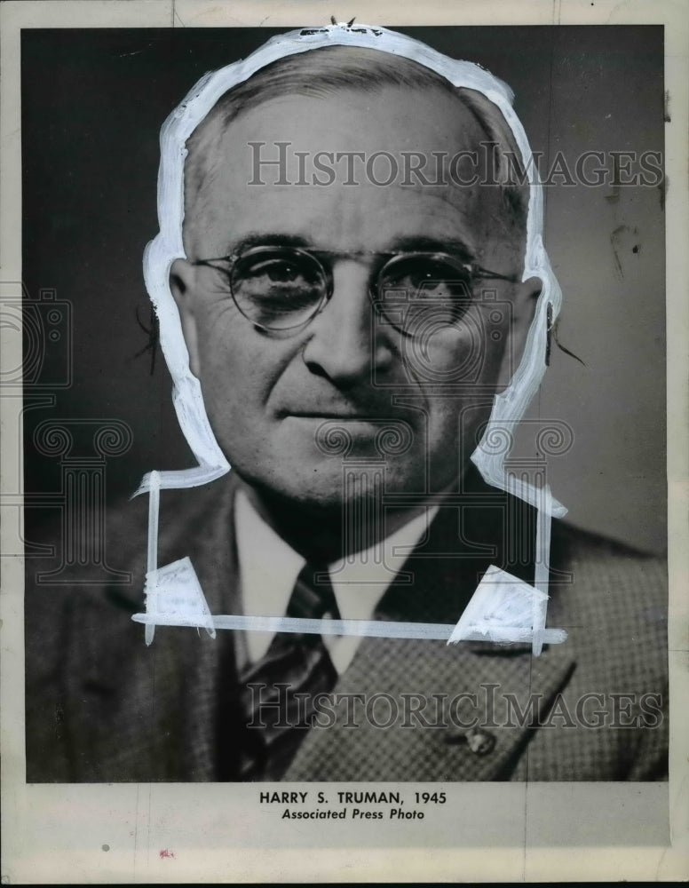 1945 Press Photo Harry S Truman - cvw20302 - Historic Images