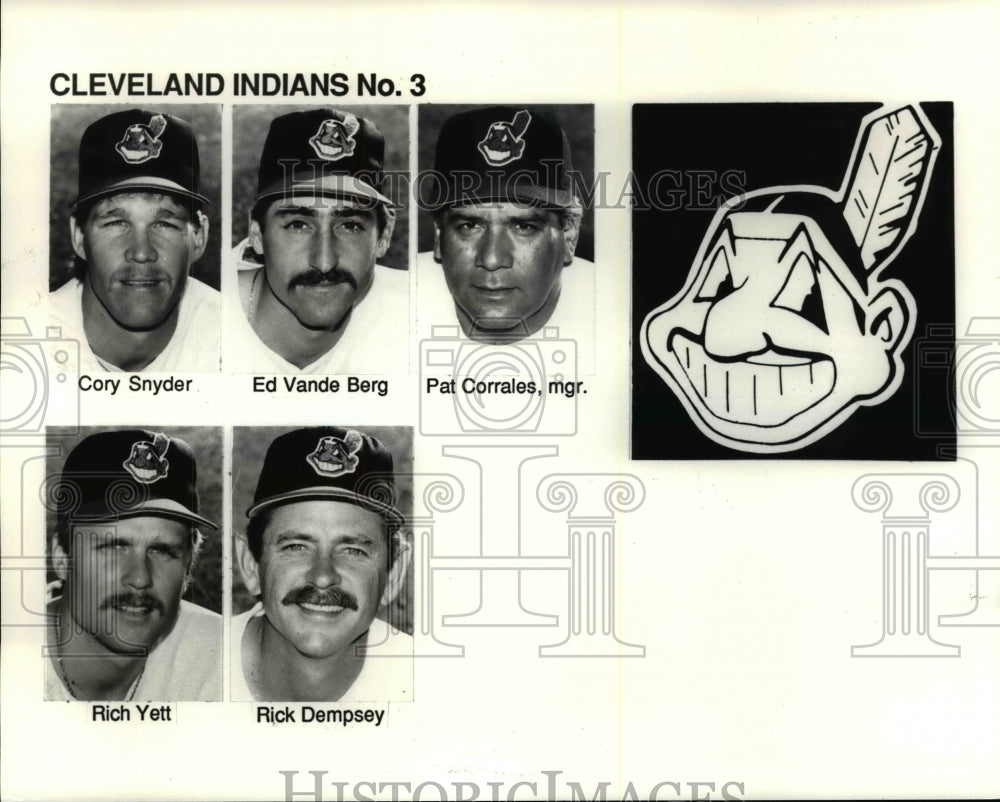 Press Photo Cleveland Indians, roster - cvw21157 - Historic Images