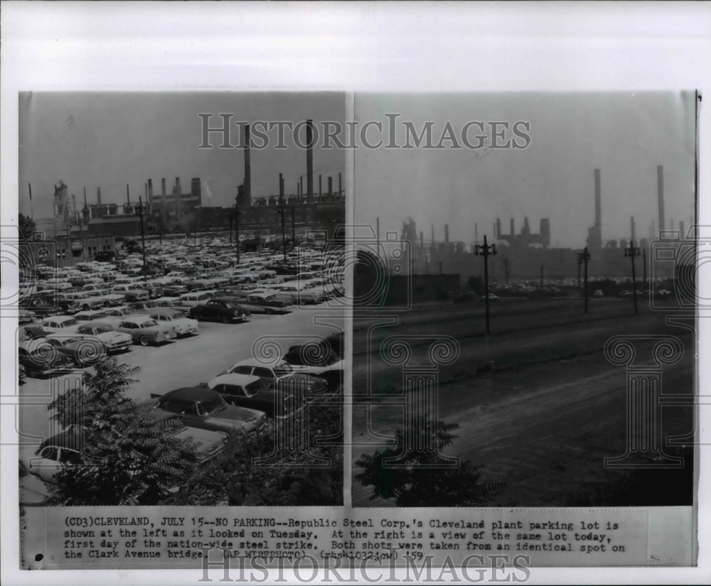 1959 Republic Steel Corporation's Cleveland Plant - scene of strike - Historic Images