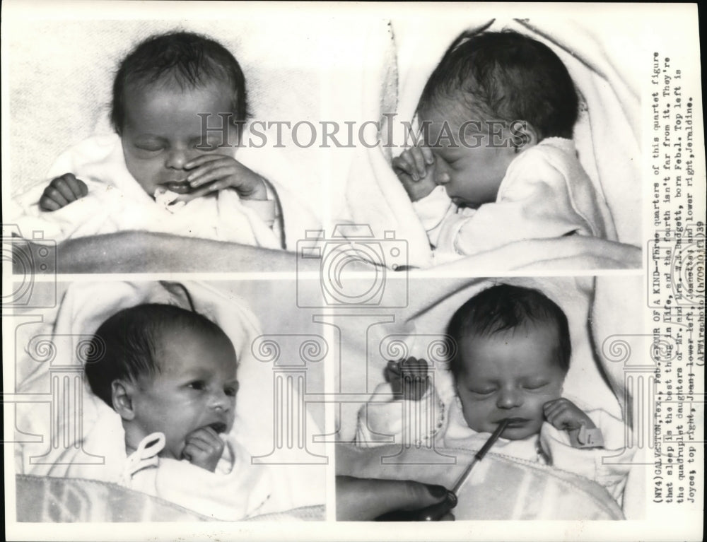 1939 Press Photo Badgett quadruplets, daughters of Mr &amp; Mrs W.E.Badgett - Historic Images