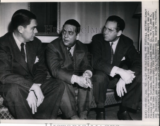 1944 Press Photo National-Pro Football league officials at meeting in Chicago- Historic Images