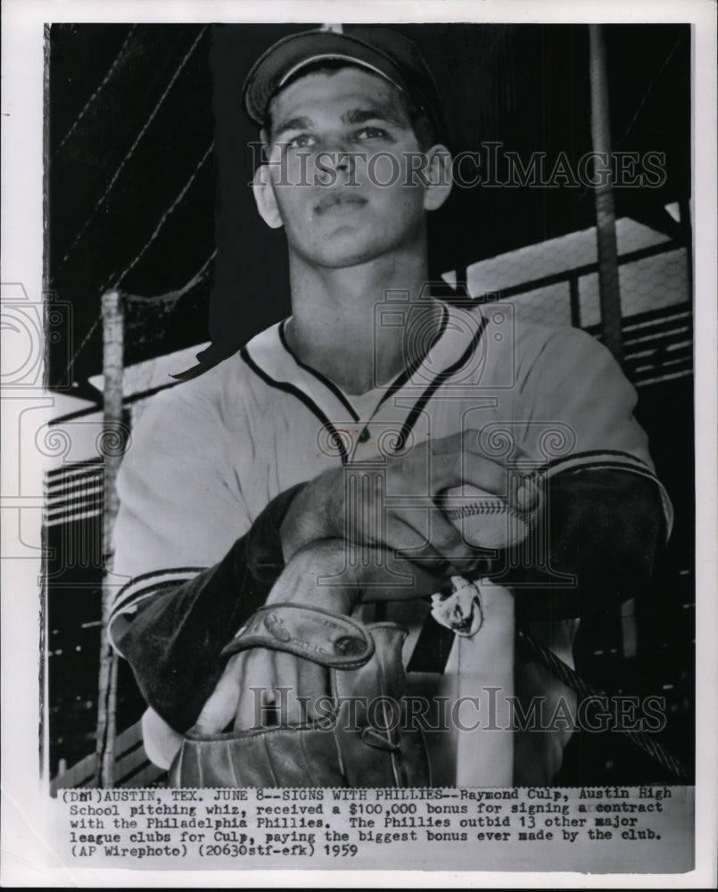 1959 Raymond Culp new contract player of the  Philadelphia Phillies - Historic Images