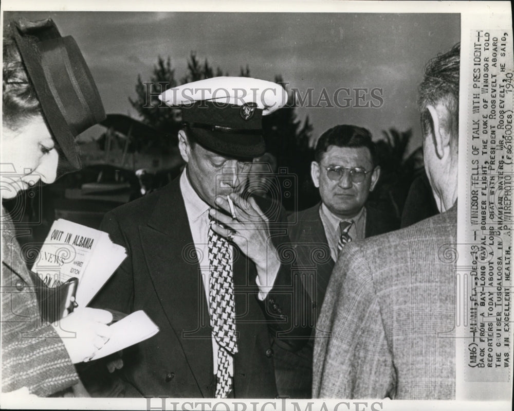 1940 Duke of Windsor back in England after chat w/ Pres Roosevelt - Historic Images