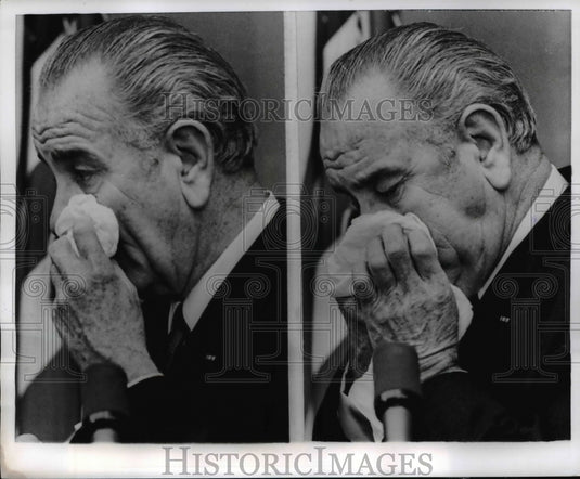 1968 Pres. Johnson hospitalized due to signs of flu-like infection - Historic Images