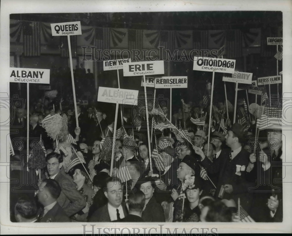 1938 Press Photo Delegates at the New York State Convention - Historic Images