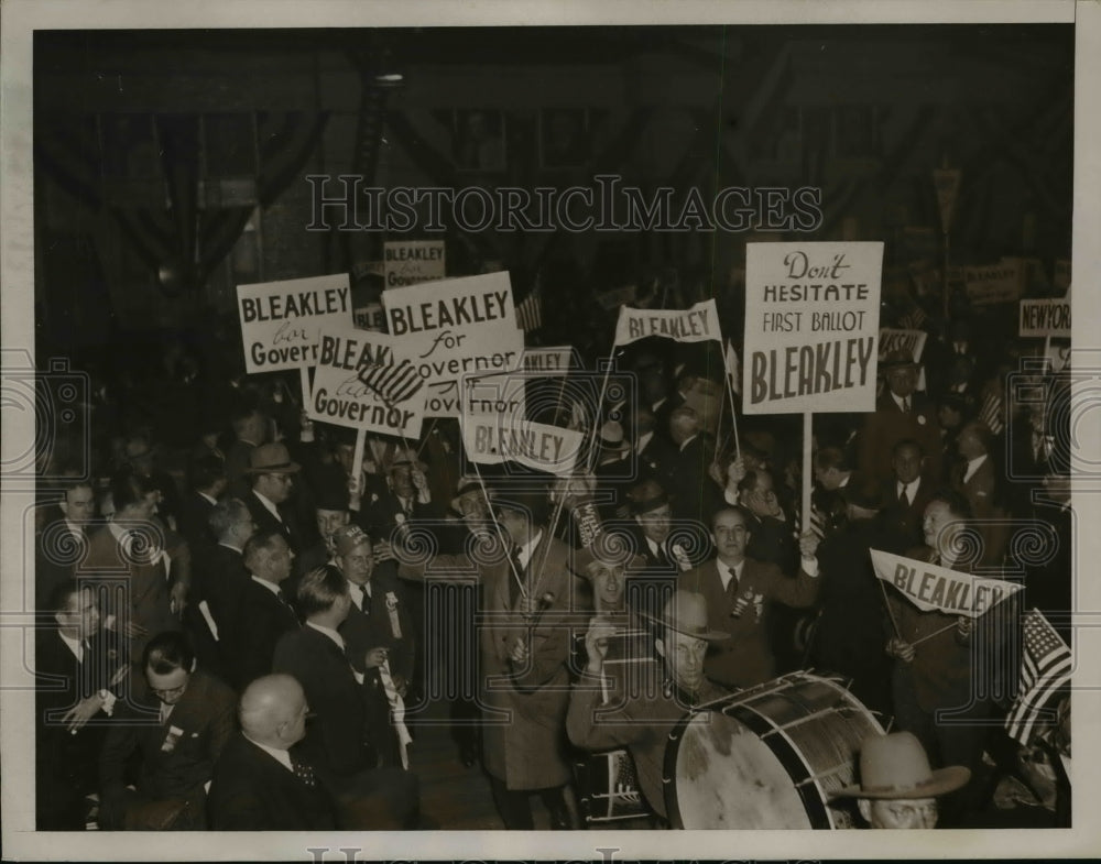 1936 Press Photo Supporters of William Bleakley at Republican State Convention - Historic Images