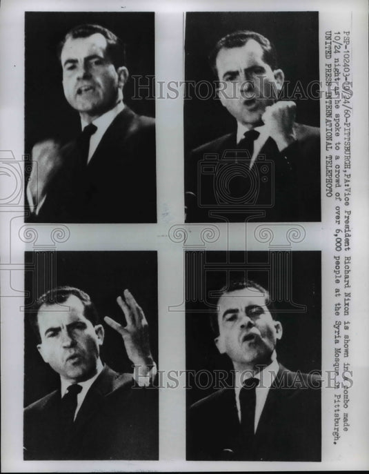 1960 Press Photo Vice President Richard Nixon at the Syria Mosque in Pittsburgh-Historic Images