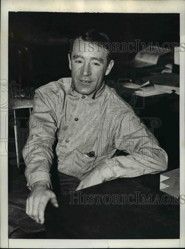 1935 Press Photo Henry A Hill, Jr. in an inquiry regarding a disaster in the sea - Historic Images